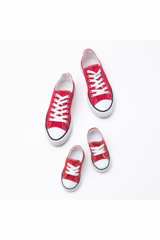 Kırmızı Keten Unisex Sneaker (20-44)