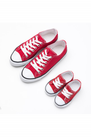 Kırmızı Keten Unisex Sneaker (20-44)