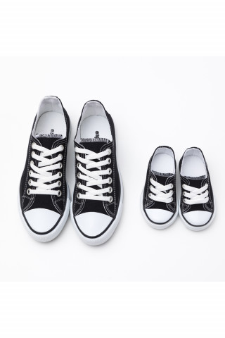 Siyah-Beyaz Keten Unisex Sneaker (20-44)