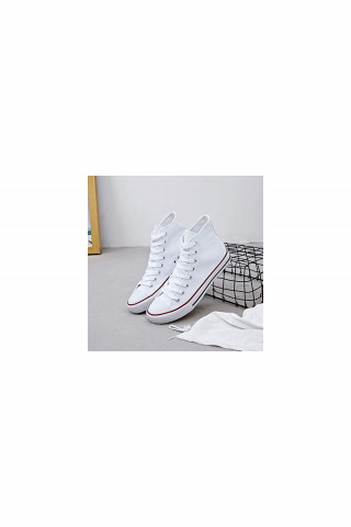 Unisex Beyaz Uzun Spor Ayakkabı